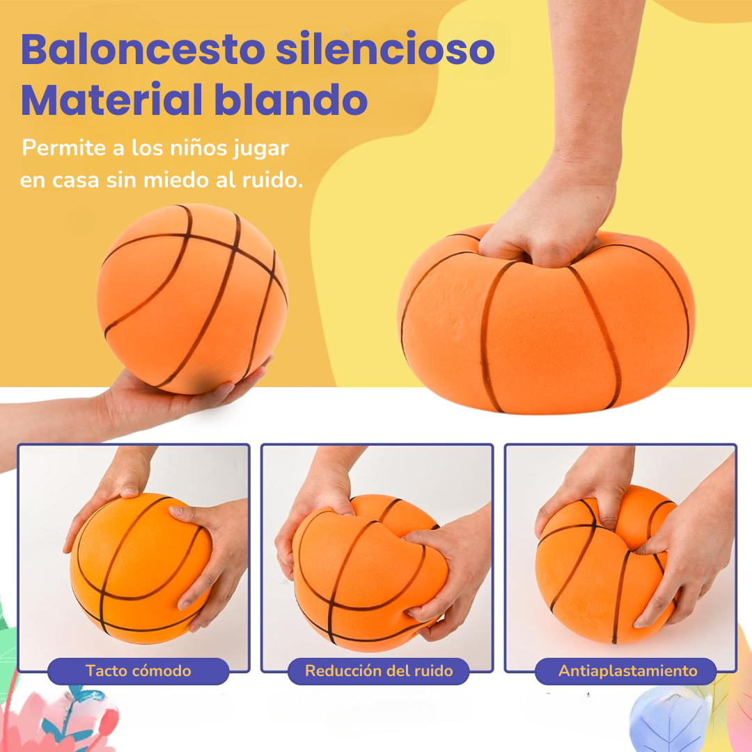 Balón de baloncesto silencioso de espuma para interiores y niños