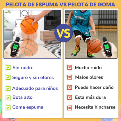 Balón de baloncesto silencioso de espuma para interiores y niños