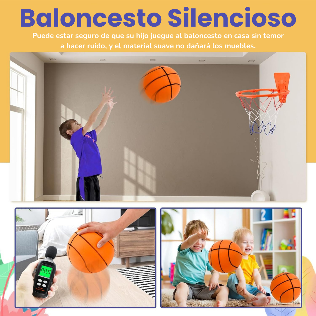 Balón de baloncesto silencioso de espuma para interiores y niños