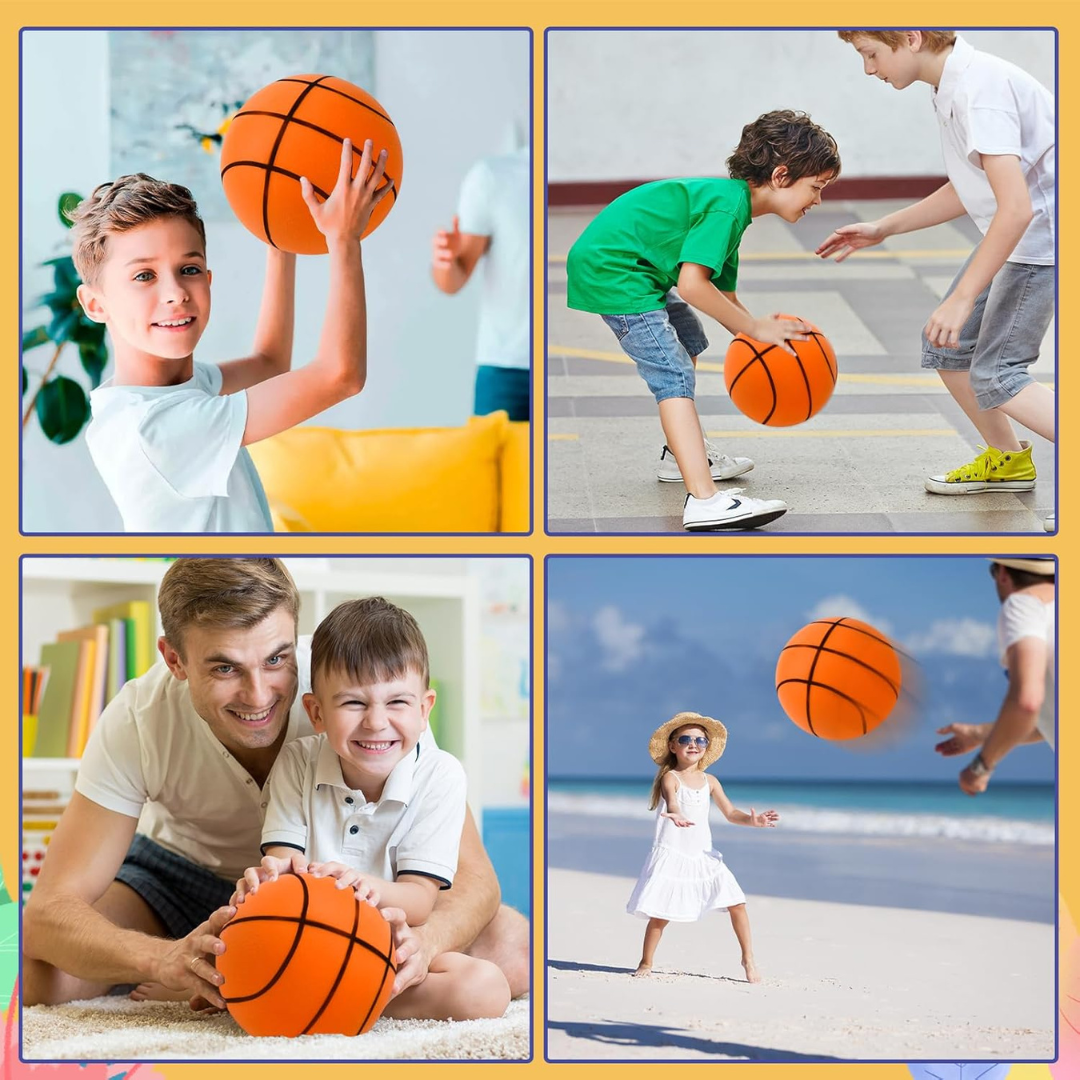 Balón de baloncesto silencioso de espuma para interiores y niños